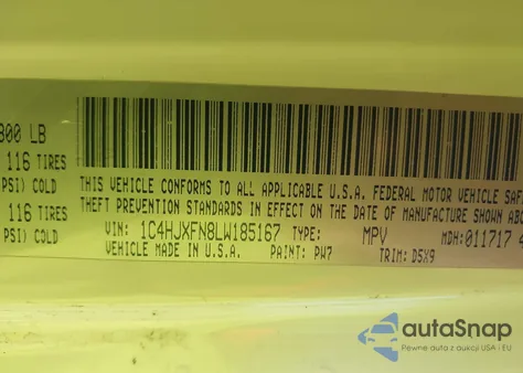 2020 Jeep Wrangler Unlimited Rubicon 4X4 from USA, damaged, VIN 1C4HJXFN8LW185167